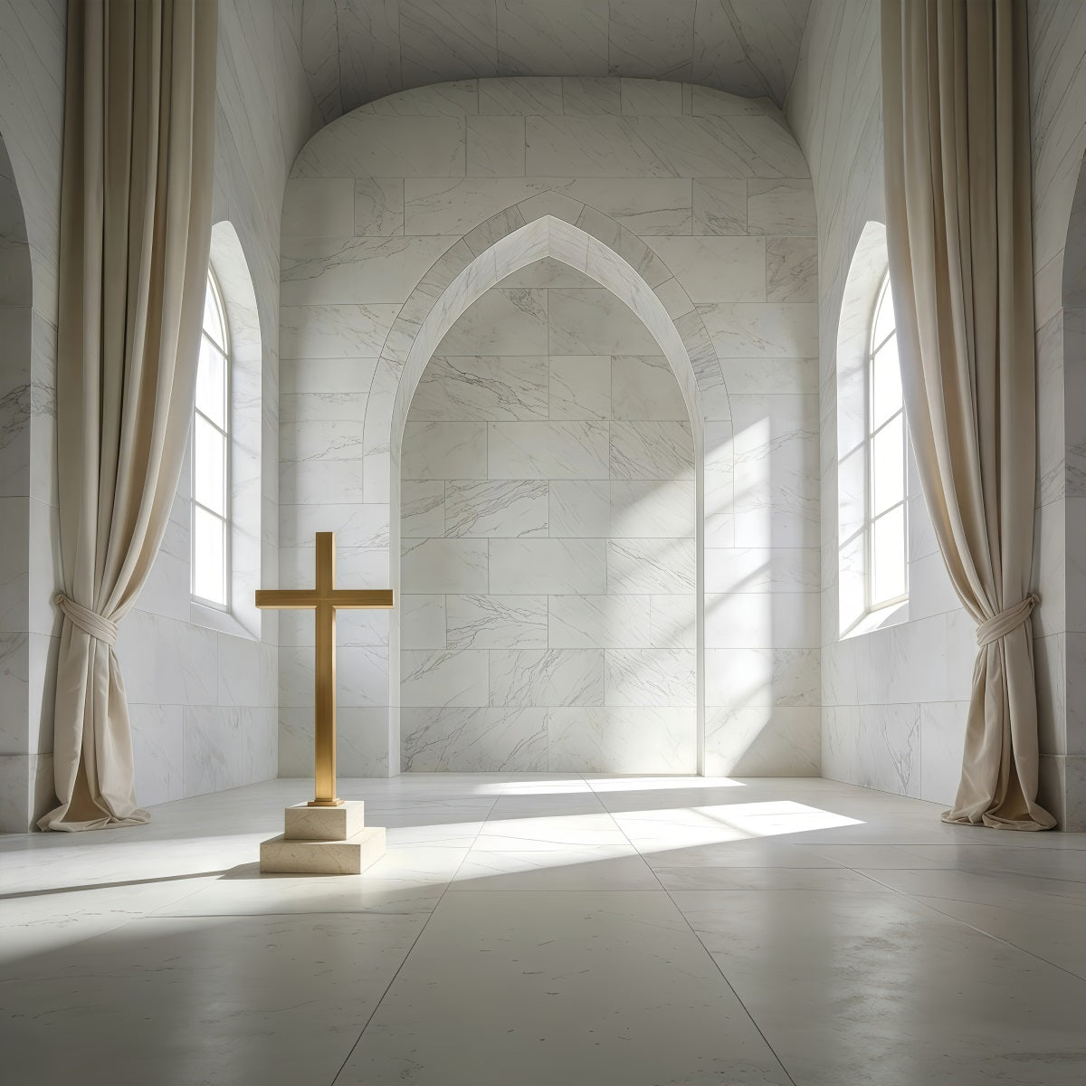 Oster-Kirchenhintergrund Religiöses heiliges Kreuzfenster Osterhintergrund 10x10 GQ61-51