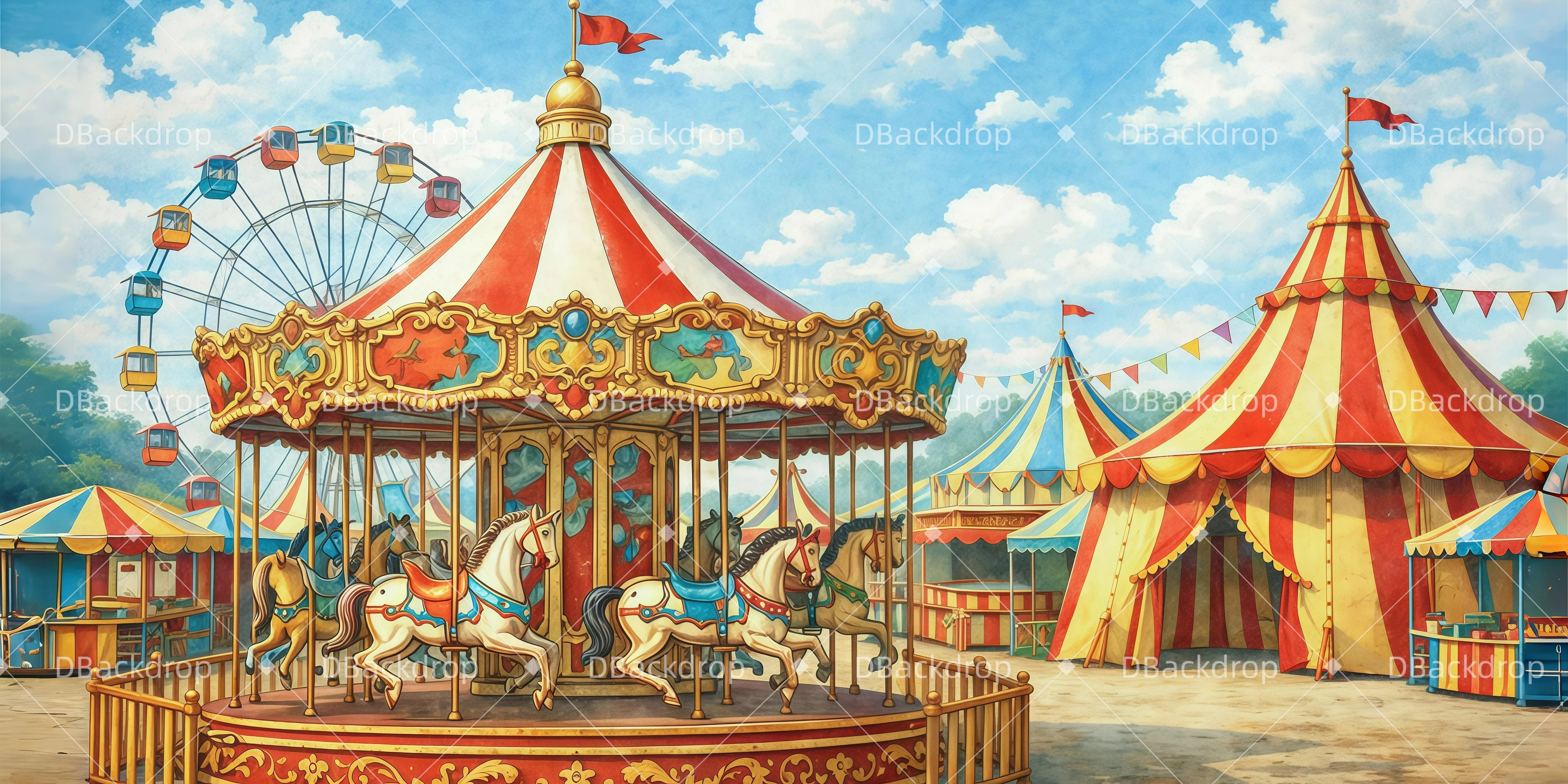 Theater Backdrops Zirkusmenagerie Theaterwand GQ62-T34