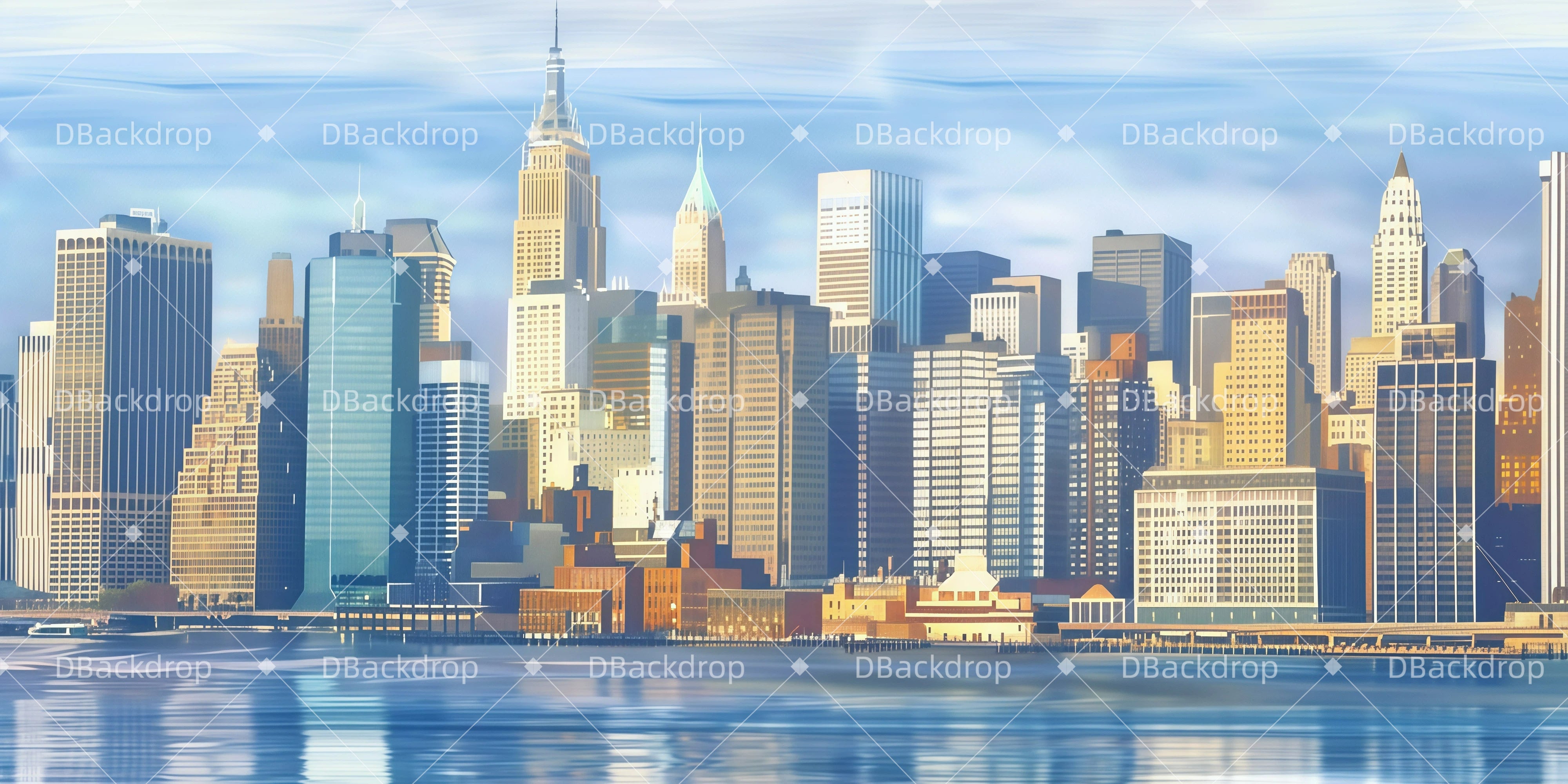 Theaterbühne Vorhang New Yorker Szene Theaterwand GQ62-T44