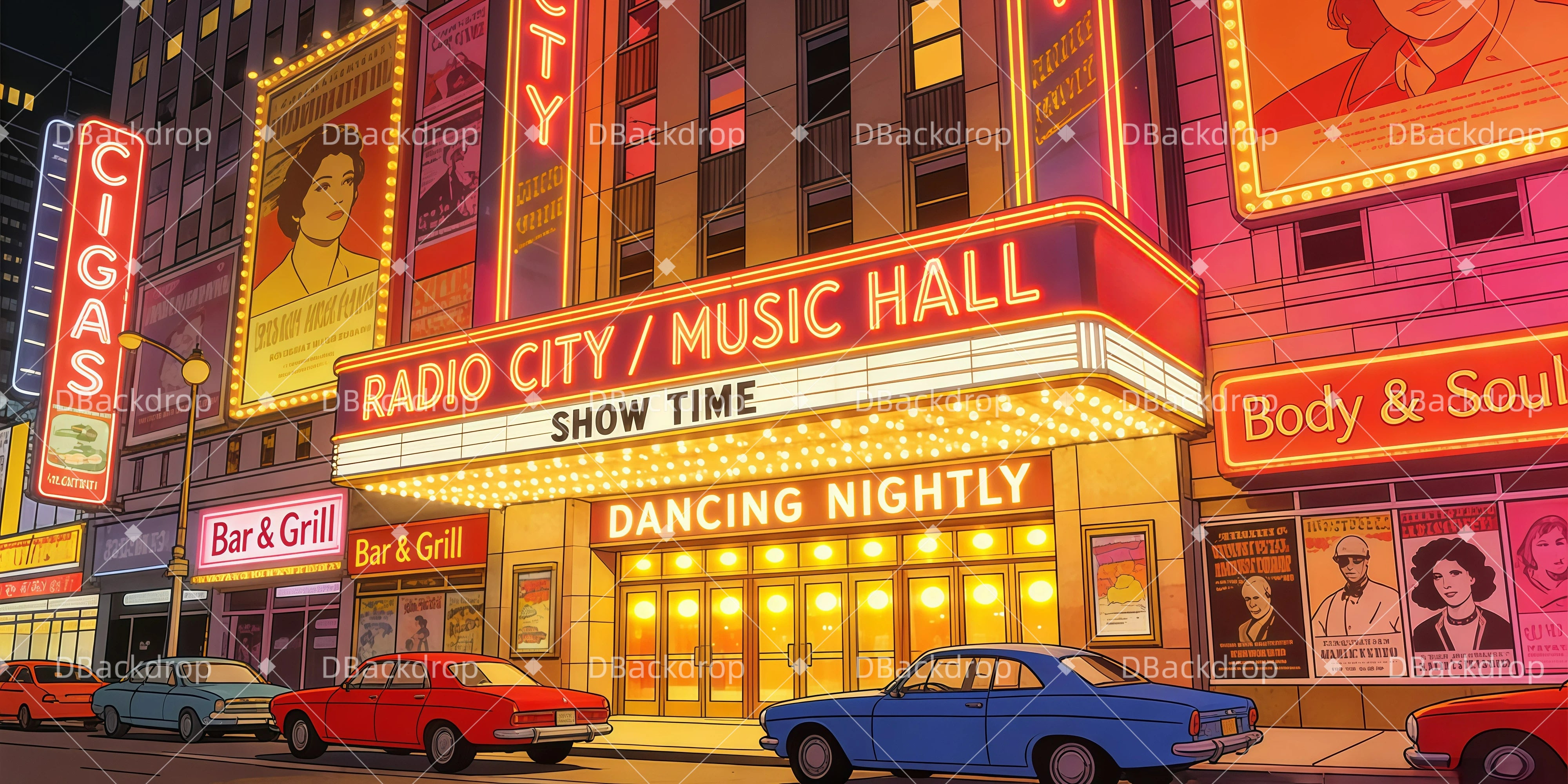 Bühne Theatervorhang Broadway Street Theaterbühnenbau GQ62-T50