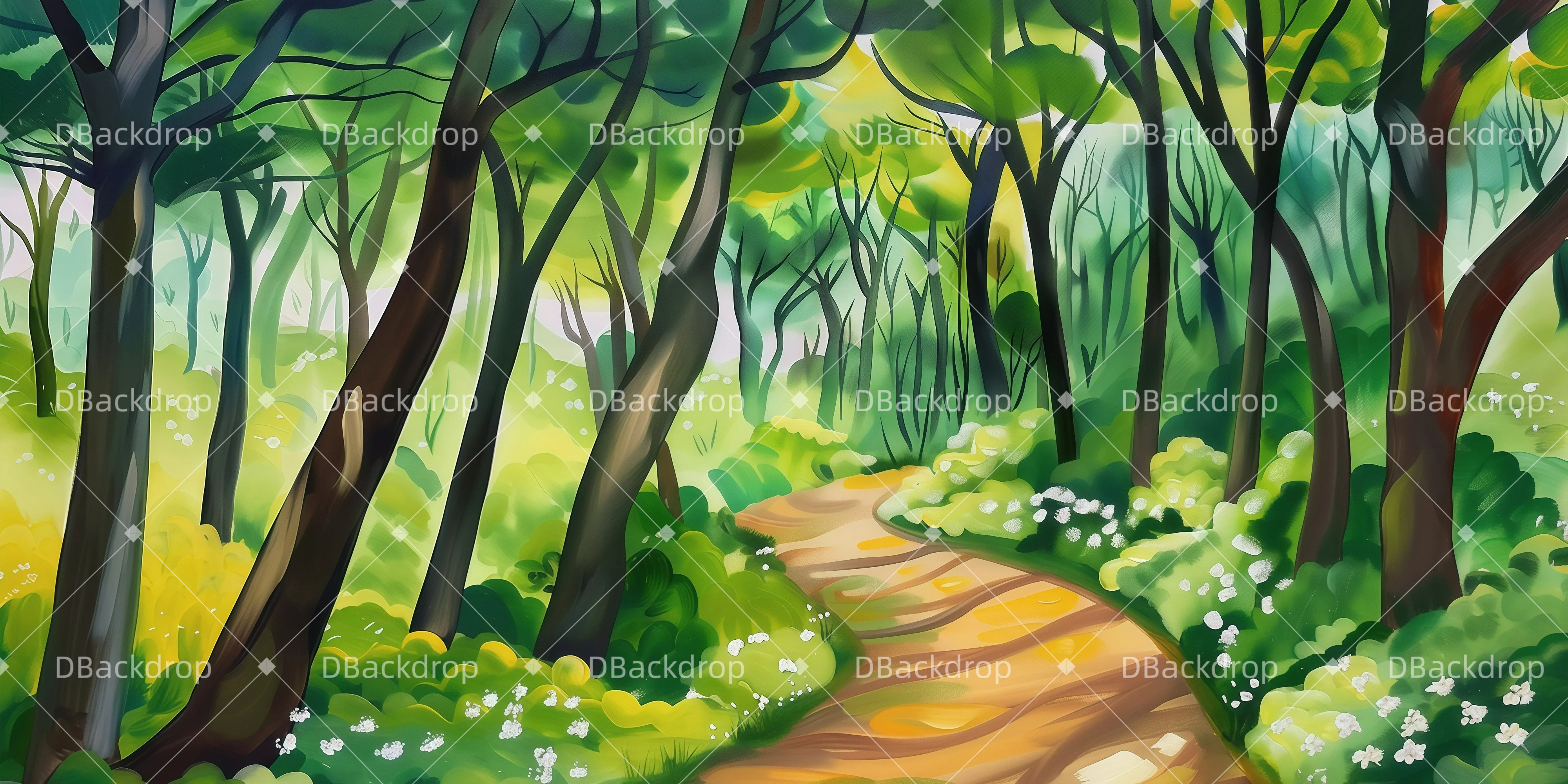 Theaterhintergrund Tageslicht Wald Bühnenkulissen GQ62-T12