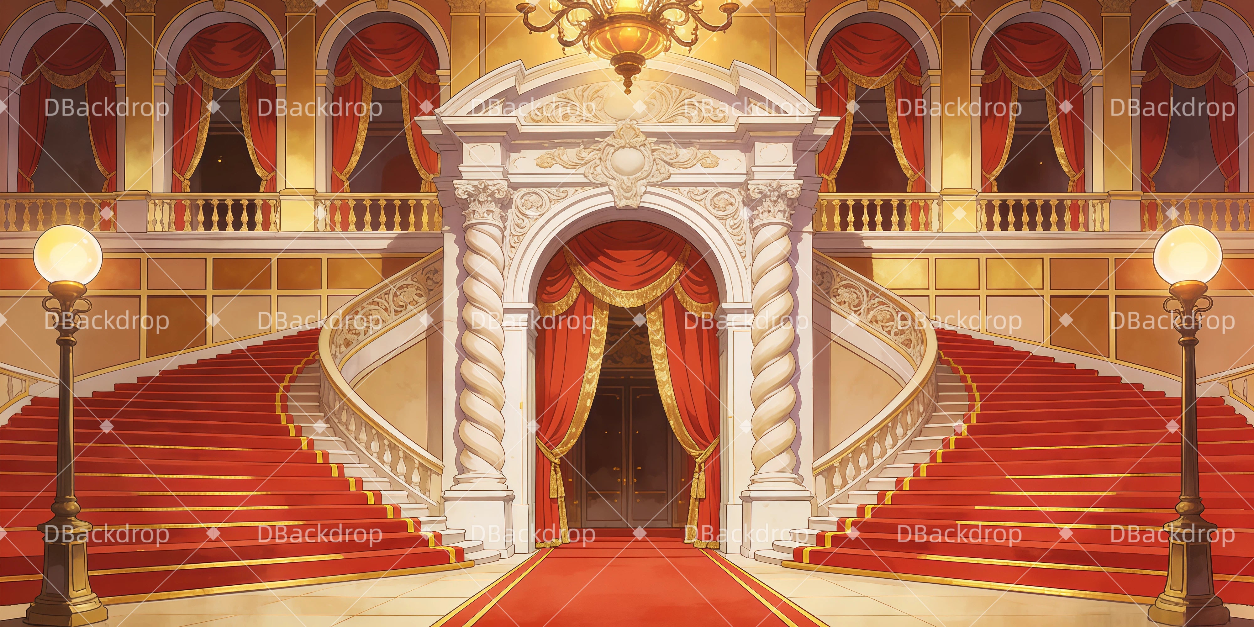 Große Kulissen Palastinnenkulisse für Theaterstück GQ62-T19