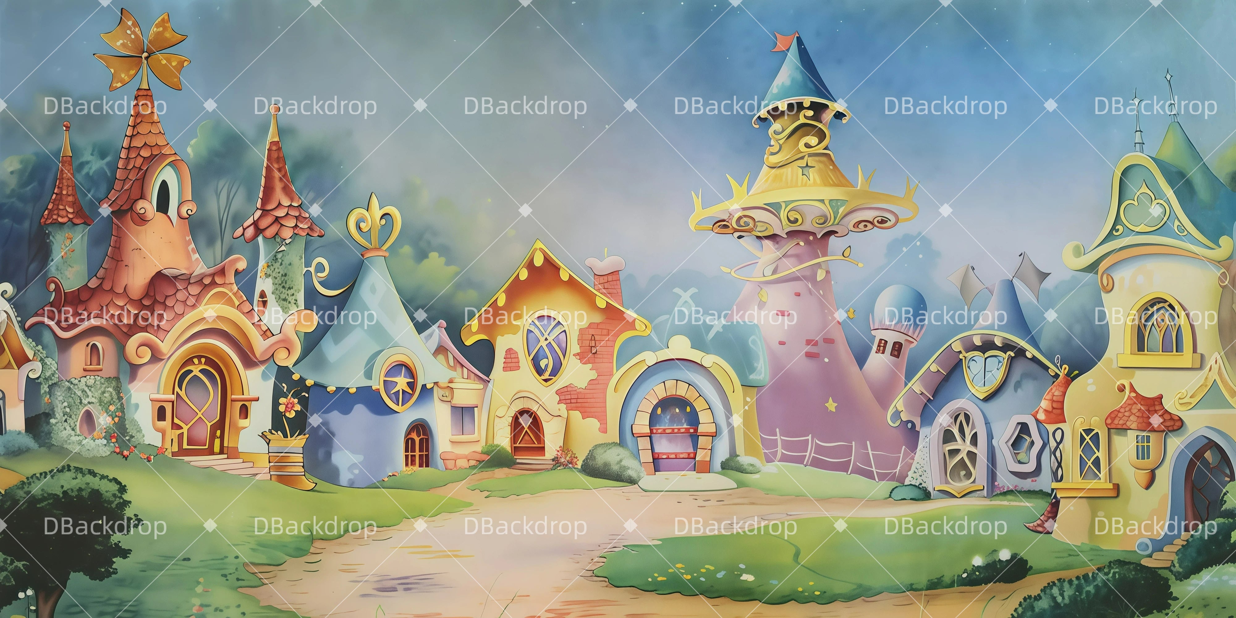 Schulaufführungskulissen Whimsical Lane Theaterkulisse GQ62-T22