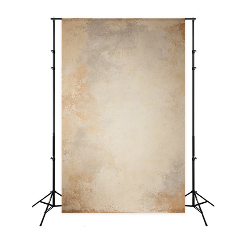 Hintergrund in Kalkwaschoptik warmbeige abgenutzte Stuckstruktur Porträthintergründe GQ64-31