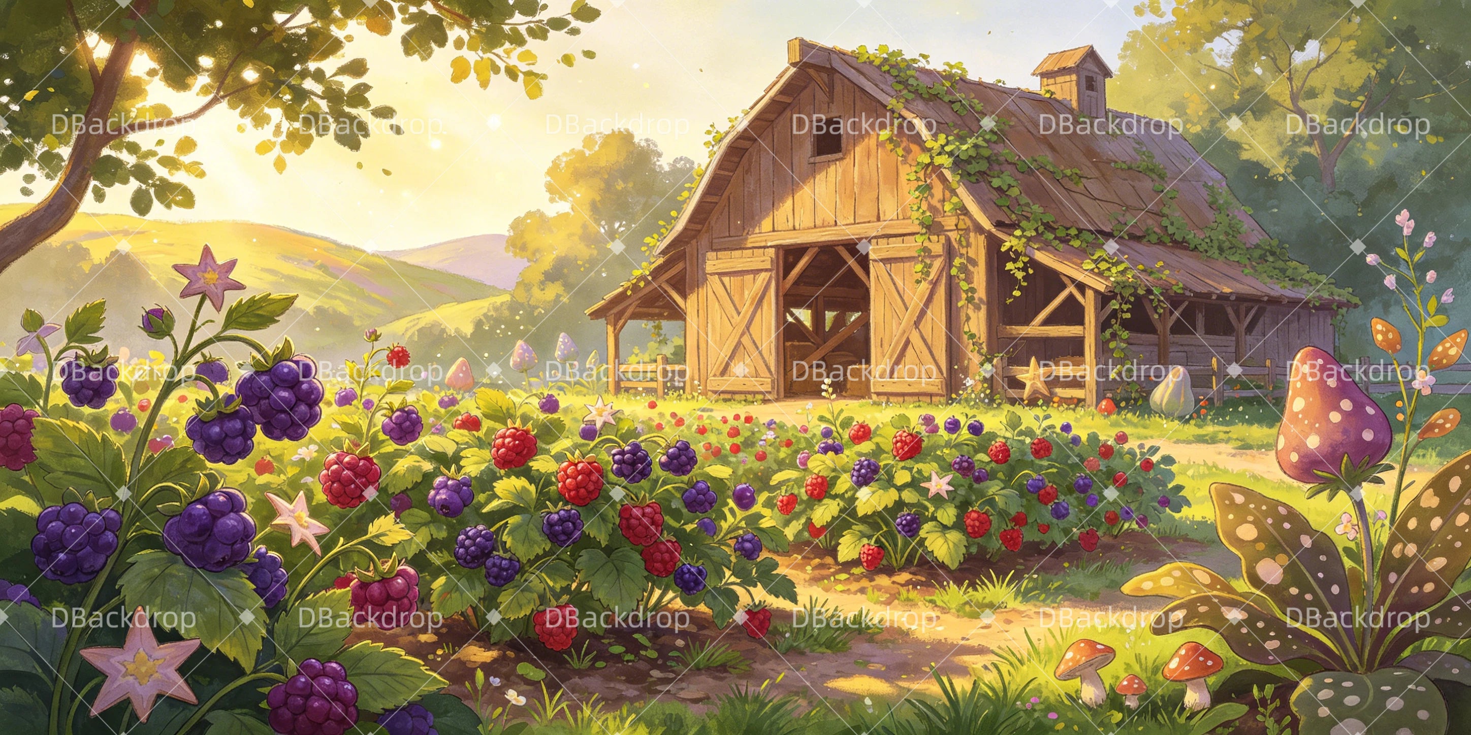 Yokumberry Farm Bühnenhintergrund Schultheater Kulisse GQ66-T33