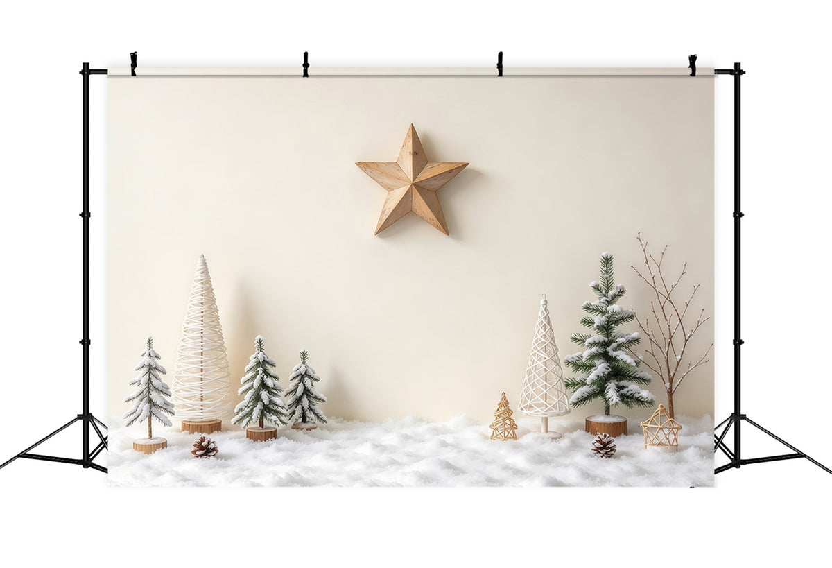 Minimalistischer Weihnachtshintergrund Winterstern Dekoration GQ69-86