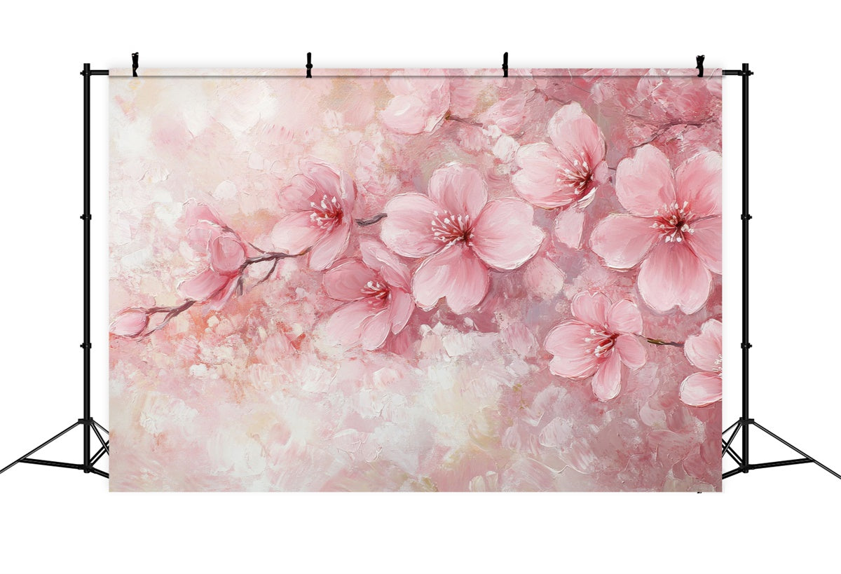 Fine Art Backdrops Aquarell Kirschblüte Rosa Hintergrund GTY-108