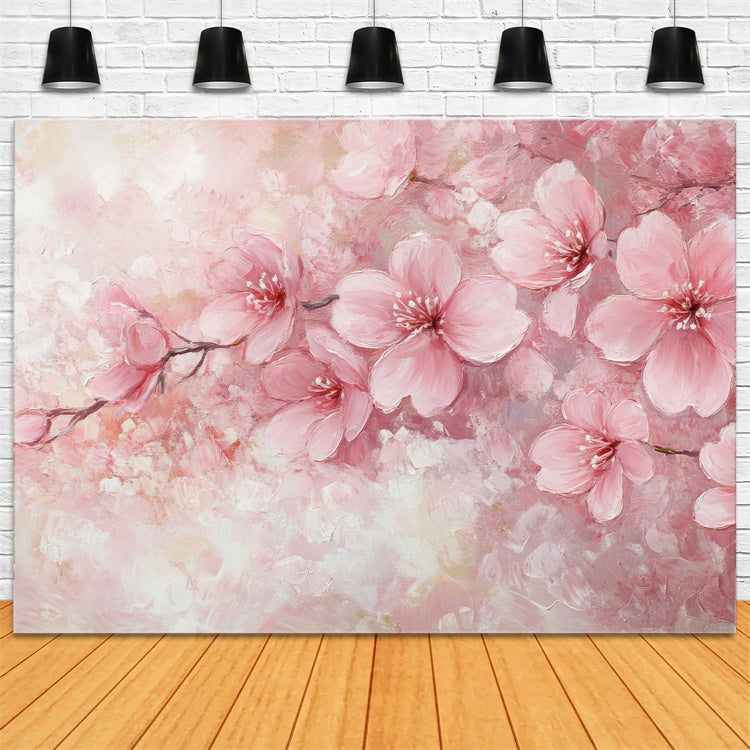 Fine Art Backdrops Aquarell Kirschblüte Rosa Hintergrund GTY-108