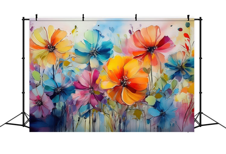 Backdrops Fine Art Vivid Bloom Abstrakt Floral Backdrop GTY-110
