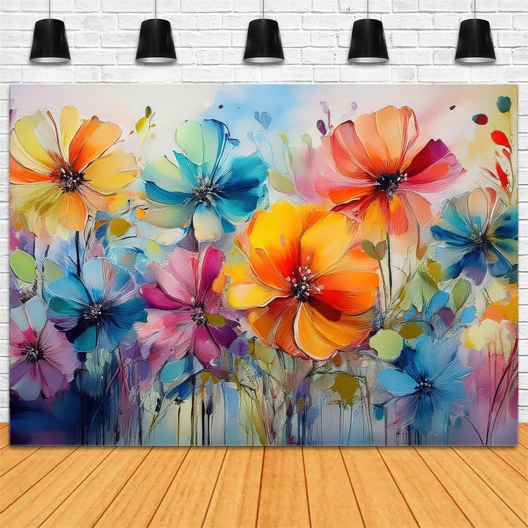 Backdrops Fine Art Vivid Bloom Abstrakt Floral Backdrop GTY-110