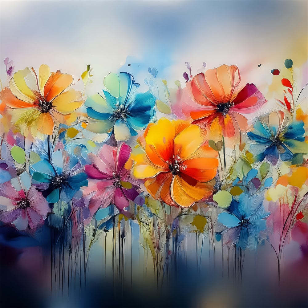 Backdrops Fine Art Vivid Bloom Abstrakt Floral Backdrop GTY-110