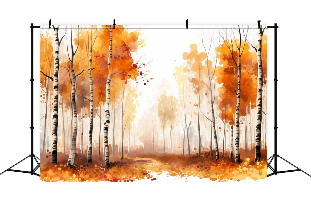 Backdrops Fine Art Golden Fall Forest Pathway Hintergrund GTY-113