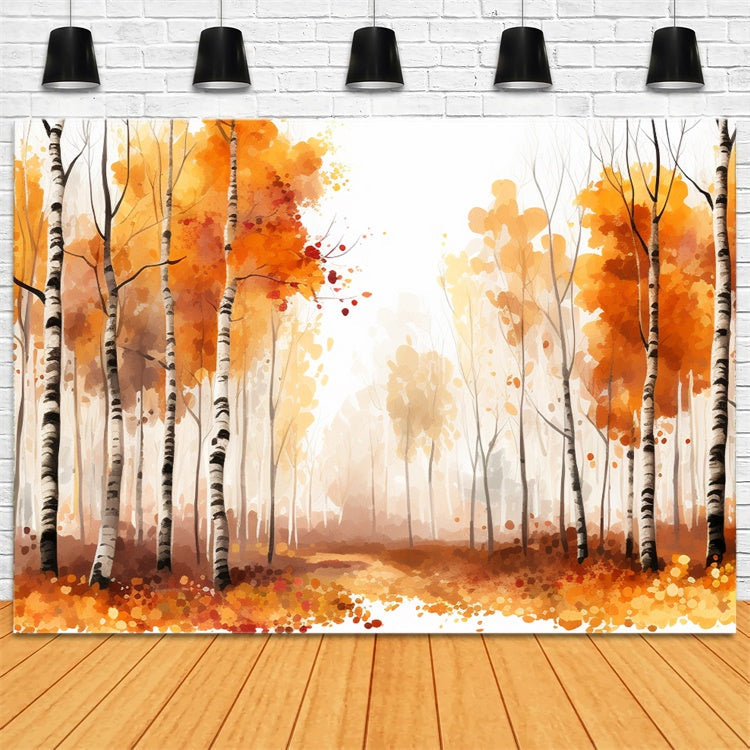 Backdrops Fine Art Golden Fall Forest Pathway Hintergrund GTY-113