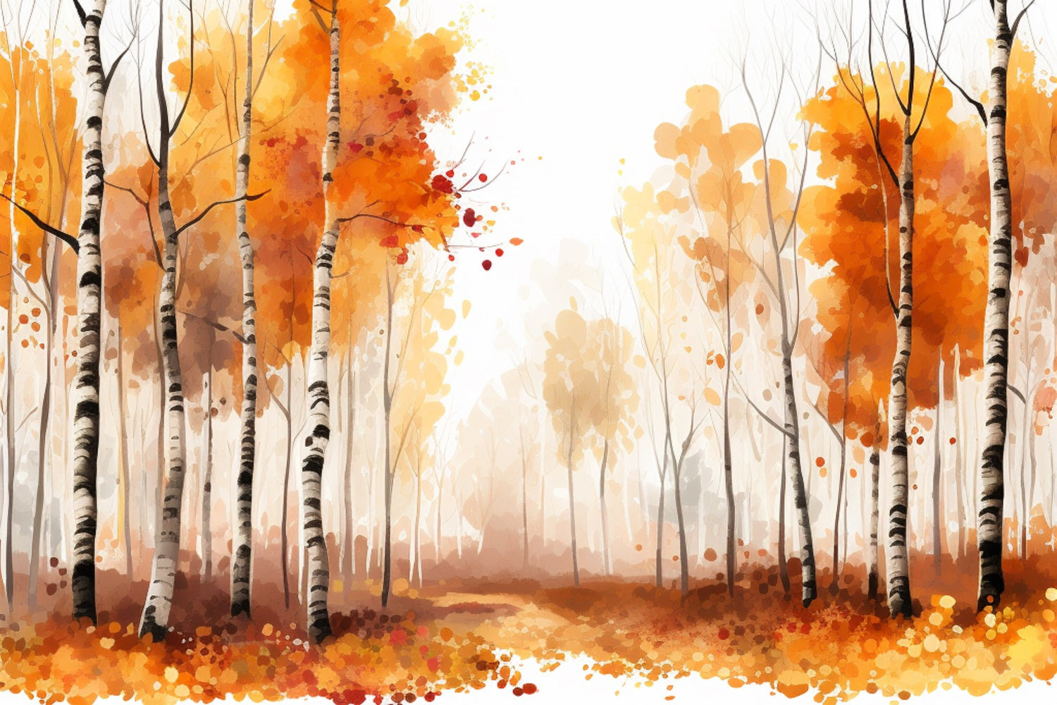 Backdrops Fine Art Golden Fall Forest Pathway Hintergrund GTY-113