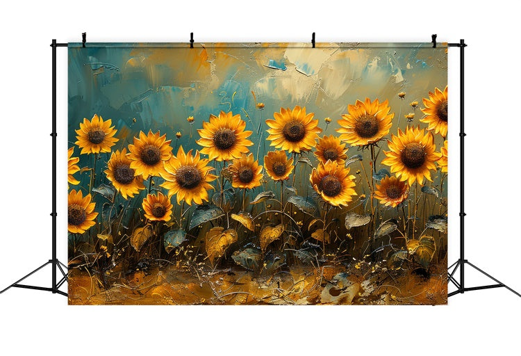 Backdrops Fine Art Goldene Sonnenblumenblüte Backdrop GTY-116