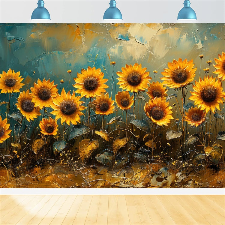 Backdrops Fine Art Goldene Sonnenblumenblüte Backdrop GTY-116