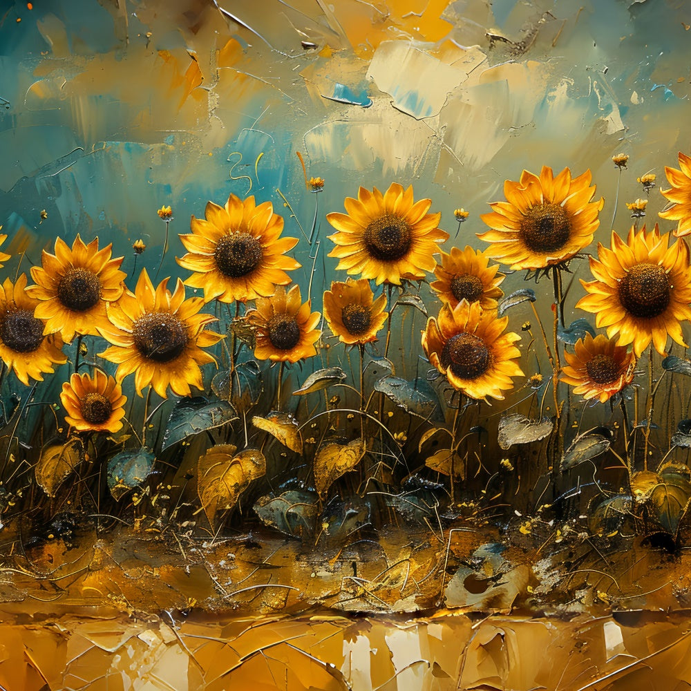 Backdrops Fine Art Goldene Sonnenblumenblüte Backdrop GTY-116