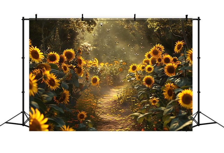 Fine Art Backdrops Verwunschener Sonnenblumenweg Hintergrund GTY-117