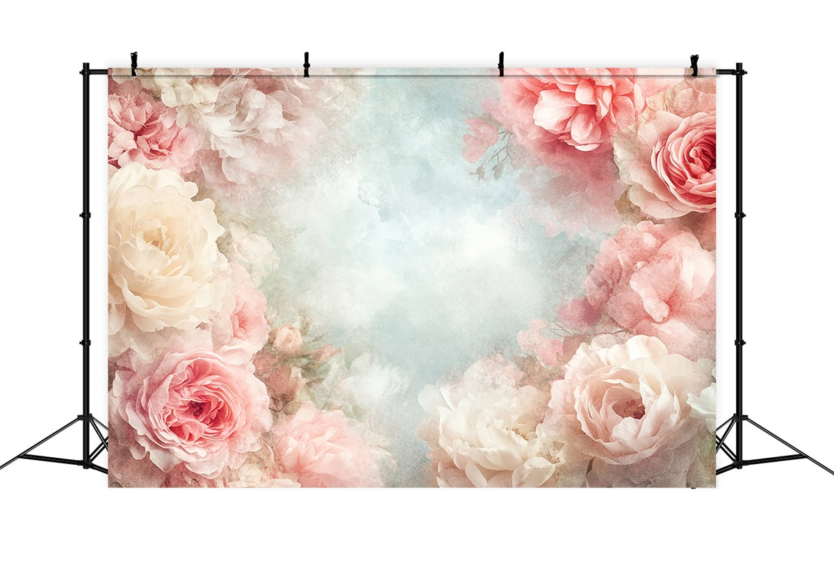 Fine Art Fotografie Backdrop Weiche Pfingstrose Eleganz Backdrop GTY-59