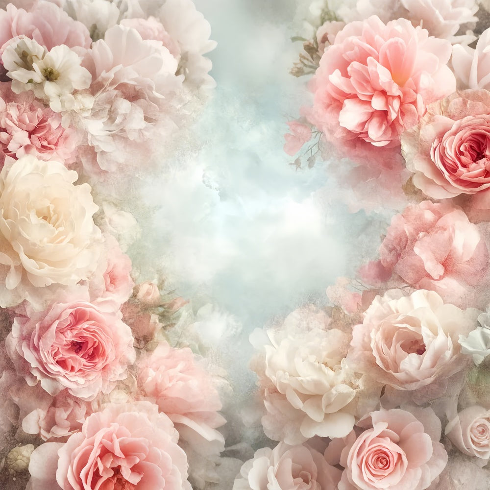 Fine Art Fotografie Backdrop Weiche Pfingstrose Eleganz Backdrop GTY-59