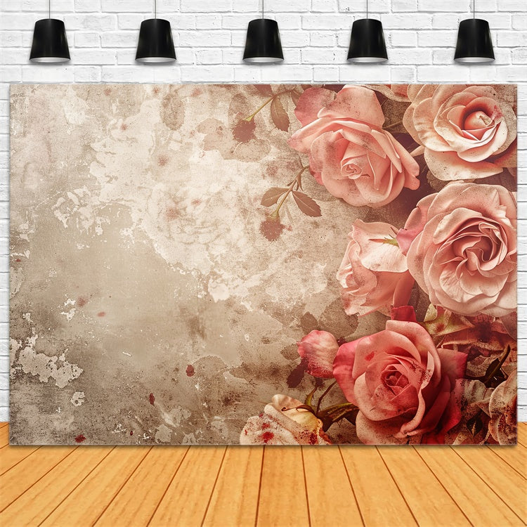 Hintergrund Kunstfotografie Rustikale Vintage Rose Textur Hintergrund GTY-60