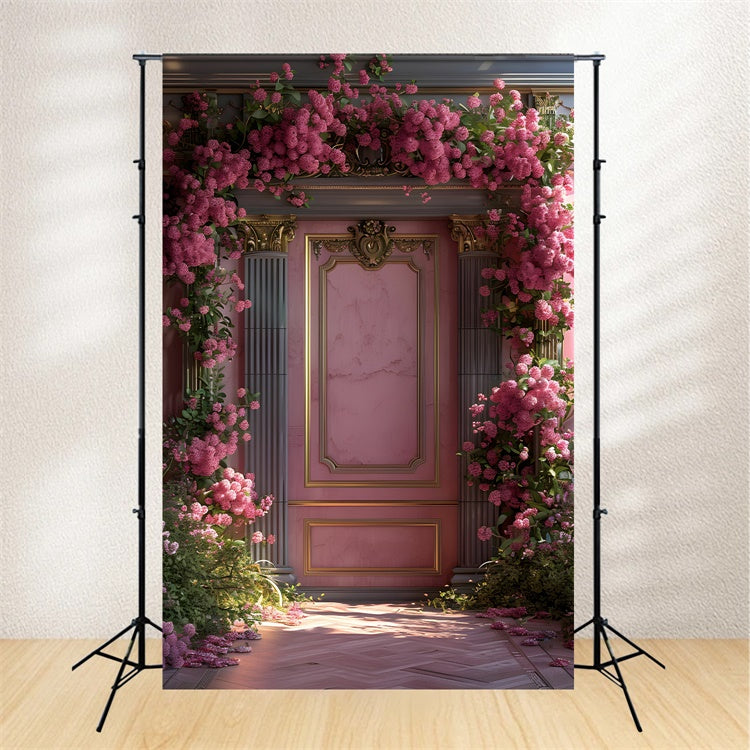 Kunsthintergrund Romantischer Barock Blumen Wandhintergrund GTY-75