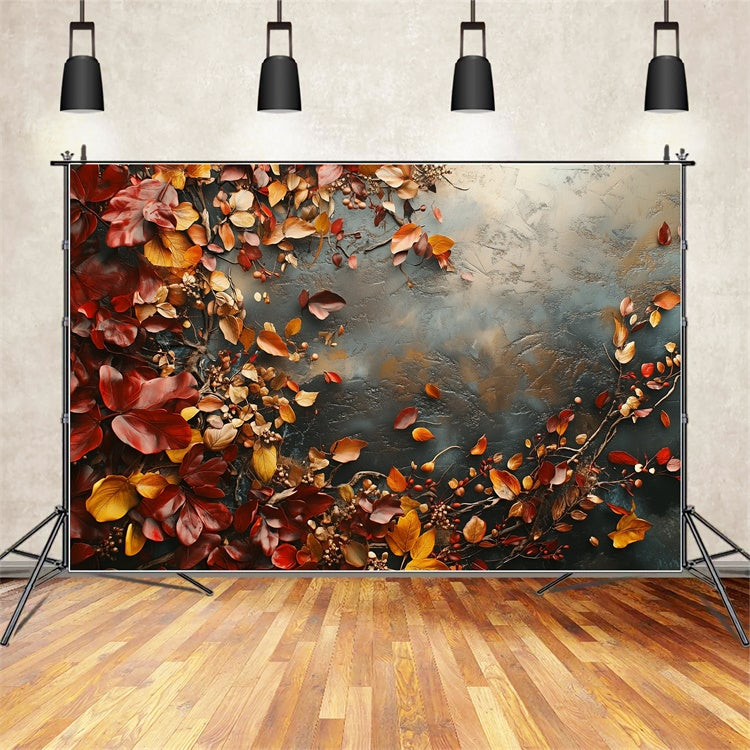 Fine Art Fotografie Backdrop Rustikale Herbstblätter Backdrop GTY-88