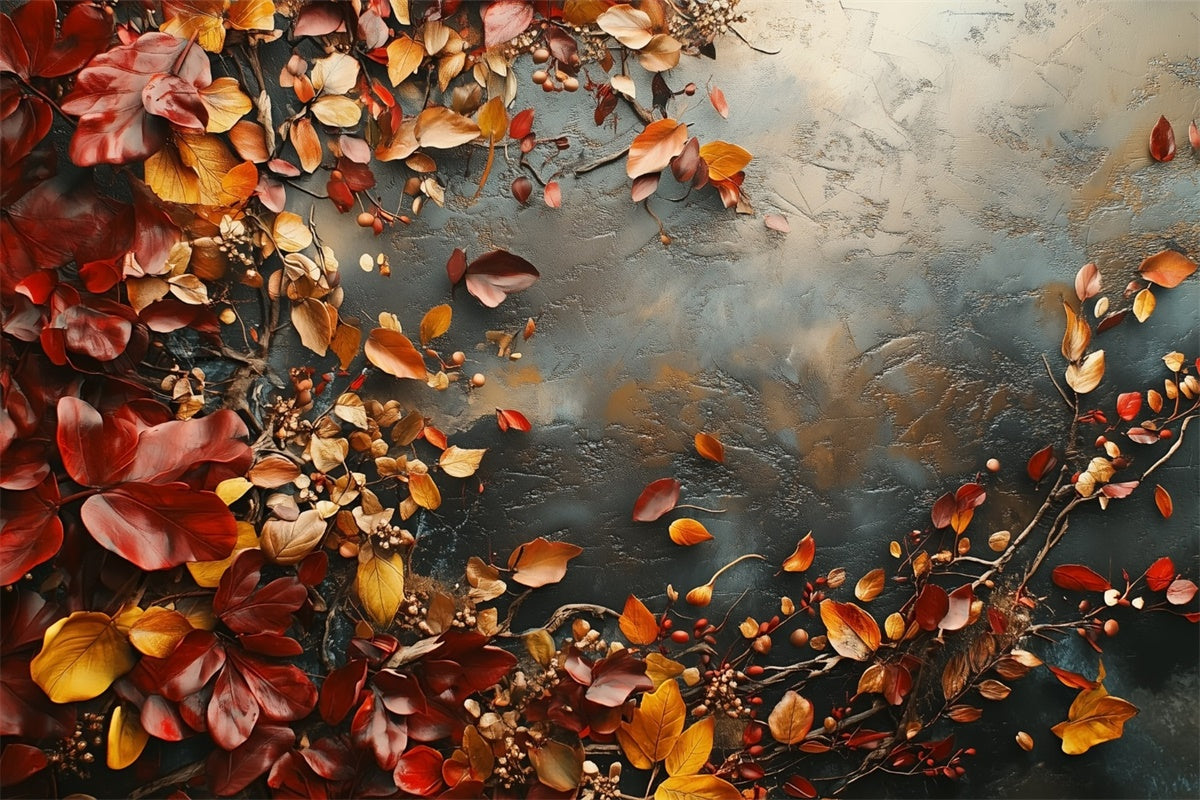 Fine Art Fotografie Backdrop Rustikale Herbstblätter Backdrop GTY-88