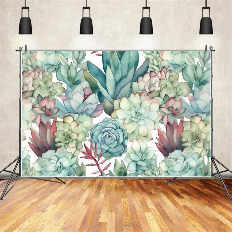 Backdrops Fine Art Lebendige Sukkulenten Gelassenheit Hintergrund GTY-89