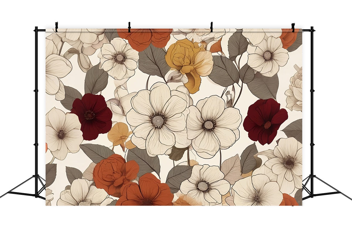 Fine Art Fotografie Backdrops Klassisch Warm Floral Backdrop GTY-96