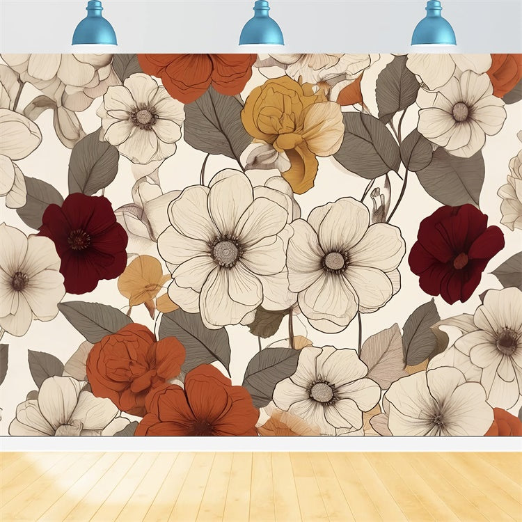 Fine Art Fotografie Backdrops Klassisch Warm Floral Backdrop GTY-96