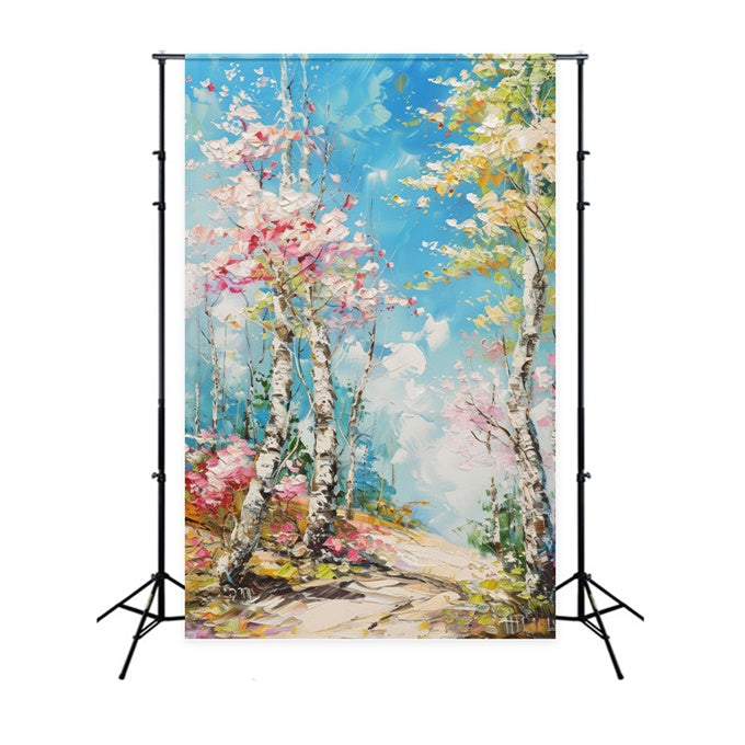 Fine Art Backdrops Verträumter blauer Himmel Floraler Hintergrund GTY-99