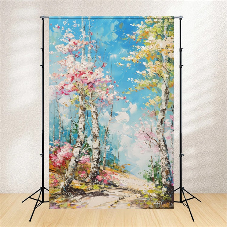 Fine Art Backdrops Verträumter blauer Himmel Floraler Hintergrund GTY-99