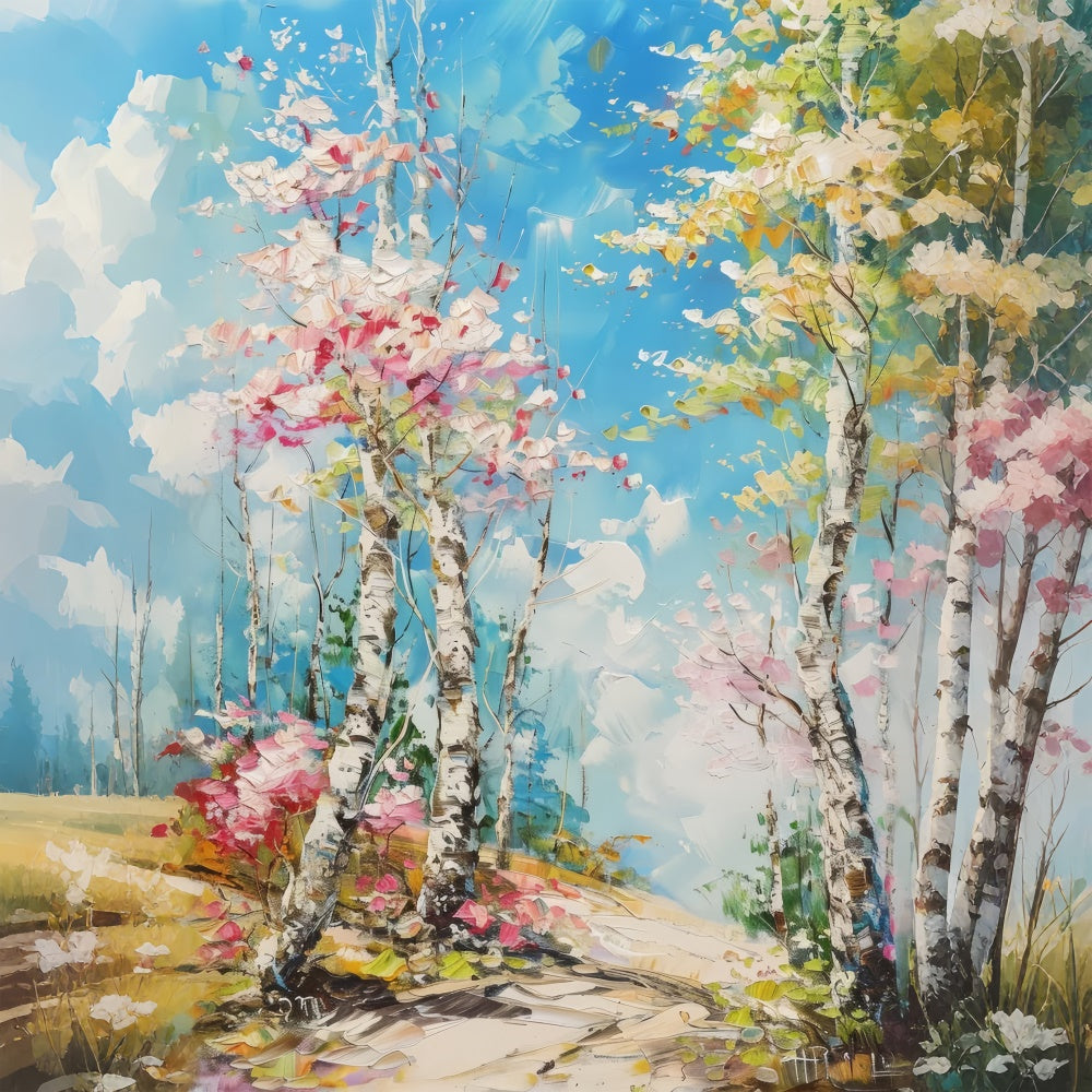 Fine Art Backdrops Verträumter blauer Himmel Floraler Hintergrund GTY-99