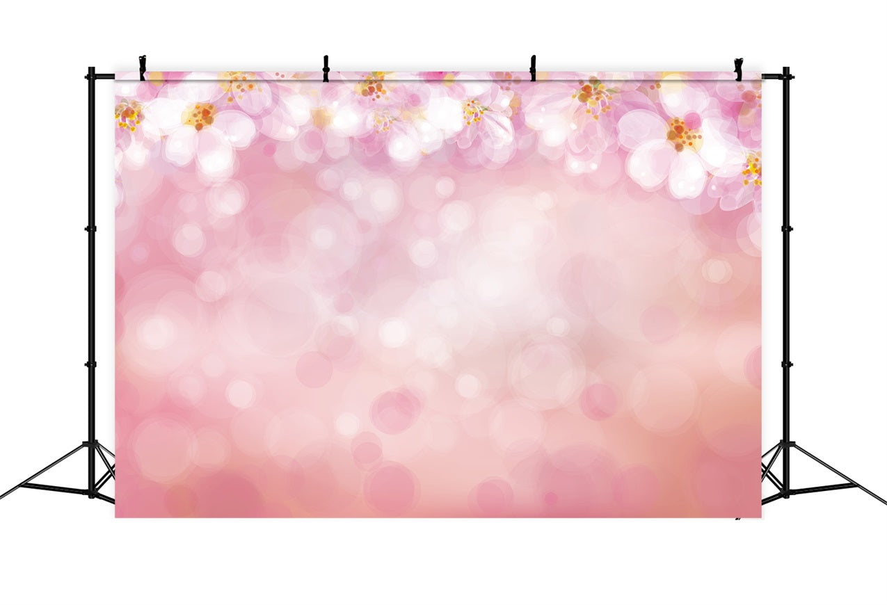 Rosa Fotohintergrund Floral Bokeh Portrait Hintergrund GTY2-136