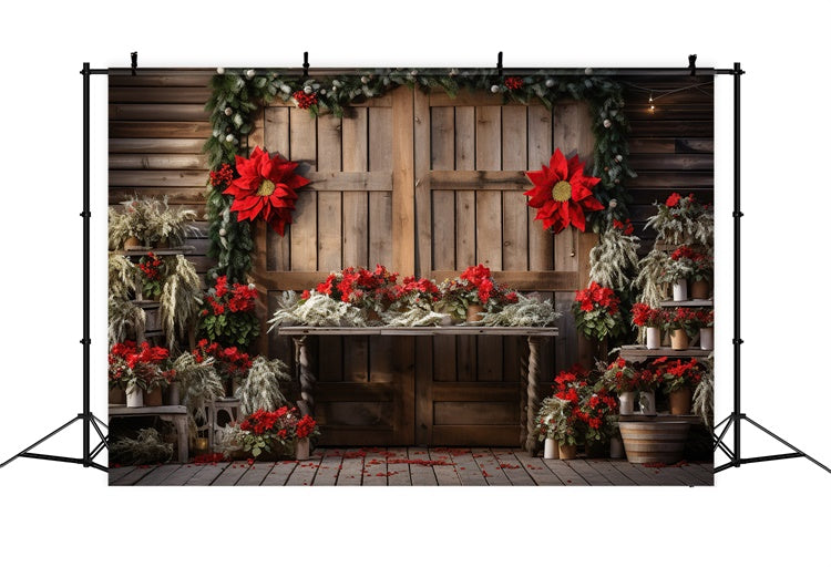 Mutterschaftsfotografie Backdrops Rustikale Festliche Scheunentür Backdrop GTY2-29