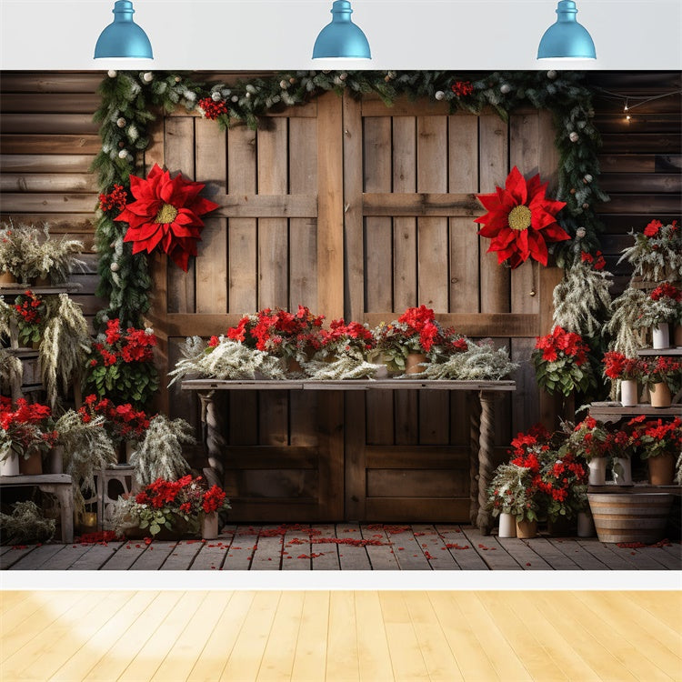 Mutterschaftsfotografie Backdrops Rustikale Festliche Scheunentür Backdrop GTY2-29
