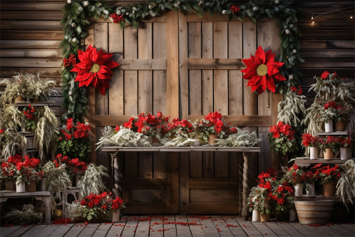 Mutterschaftsfotografie Backdrops Rustikale Festliche Scheunentür Backdrop GTY2-29