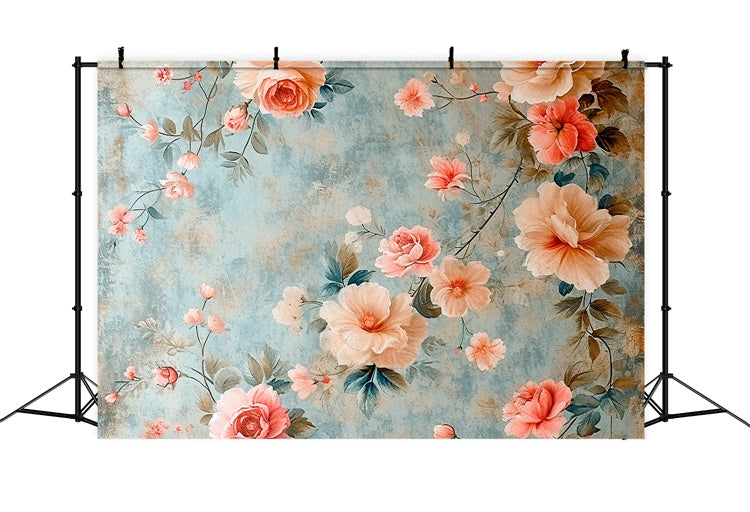 Hintergrund für Mutterschaft Fotoshooting Vintage Art Floral Wall Backdrop GTY2-36