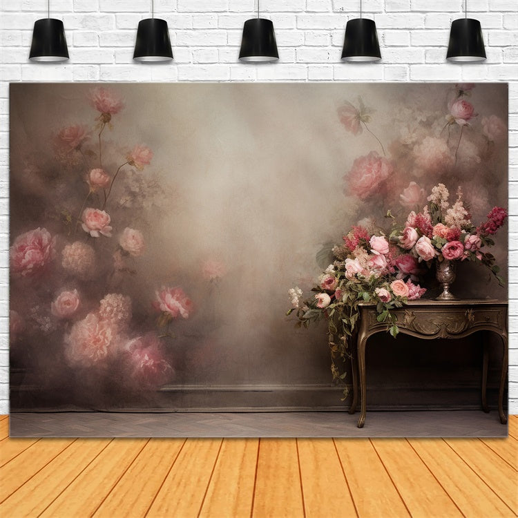 Fotokulissen für Umstandsfotografie Romantischer Floraler Charme Hintergrund GTY2-43