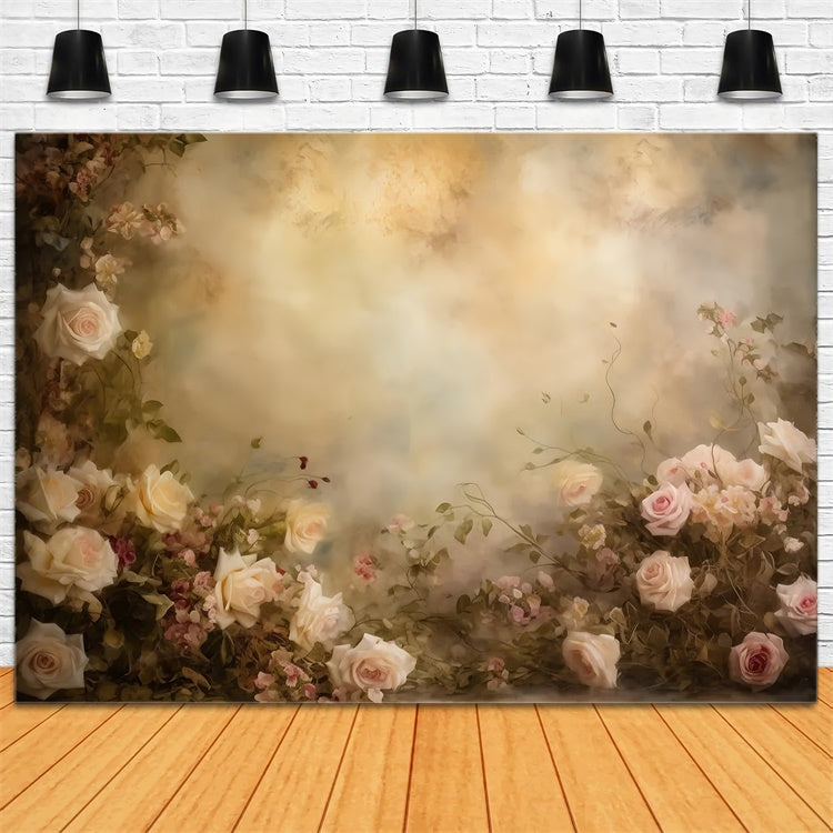 Mutterschaft Fotohintergrund Vintage Blush Floral Eleganz Hintergrund GTY2-47
