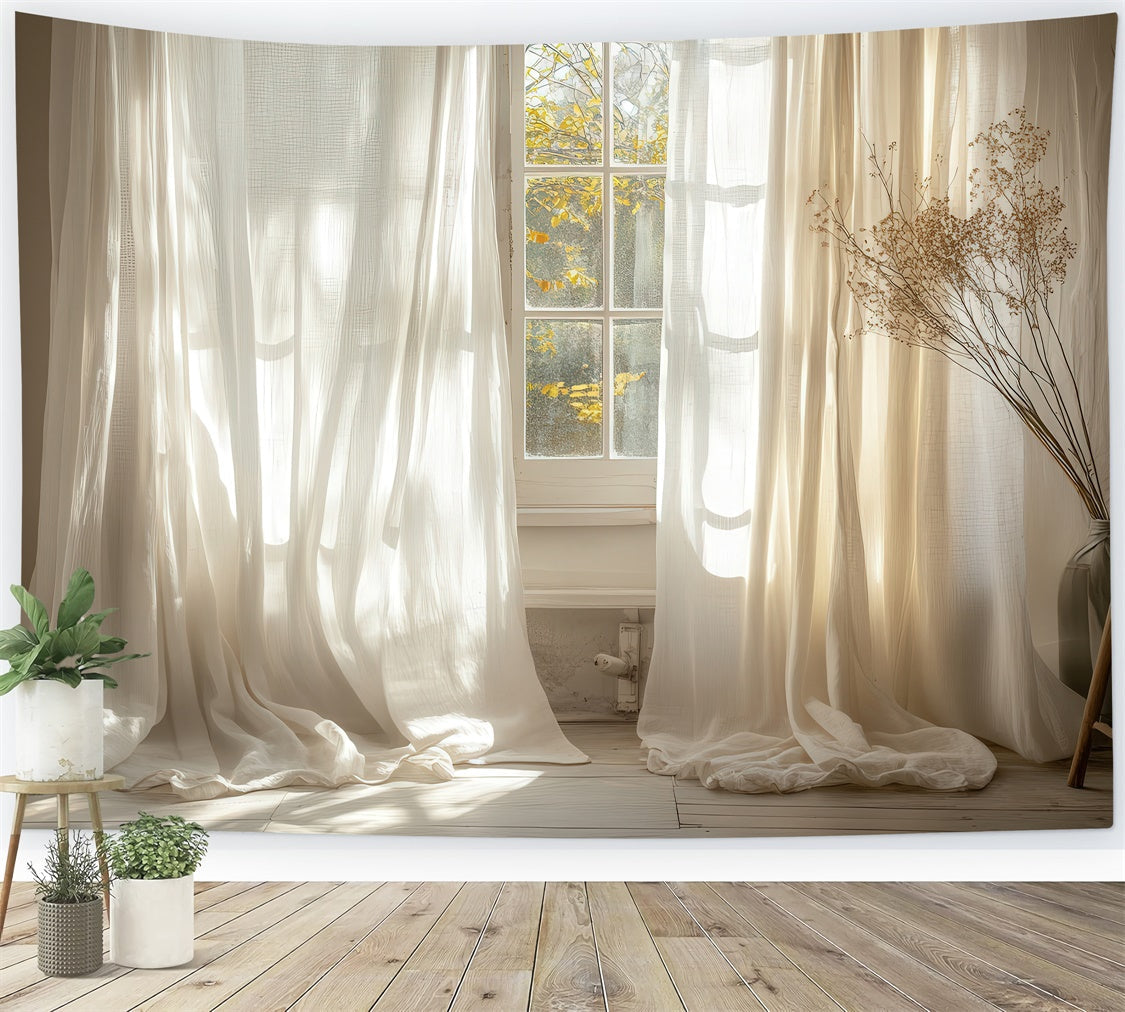 Backdrops für Mutterschaftsfotos Sunlit Sheer Curtain Backdrop GTY2-52