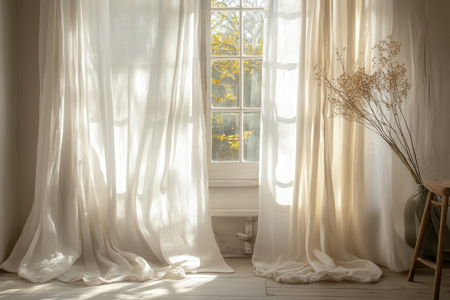 Backdrops für Mutterschaftsfotos Sunlit Sheer Curtain Backdrop GTY2-52