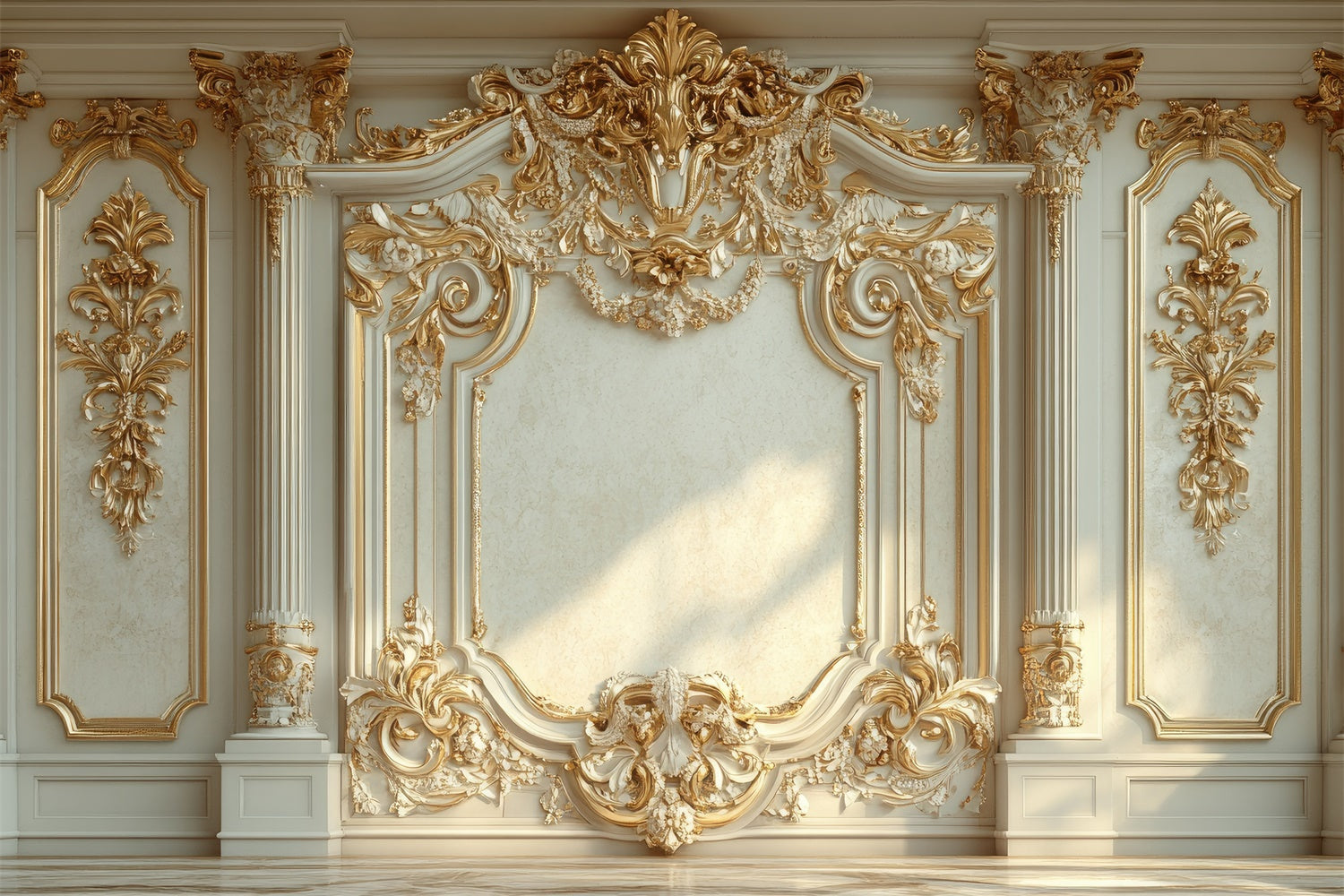 Mutterschaft Fotoshooting Hintergrund verziert Gold Vintage Eleganz Hintergrund GTY2-54