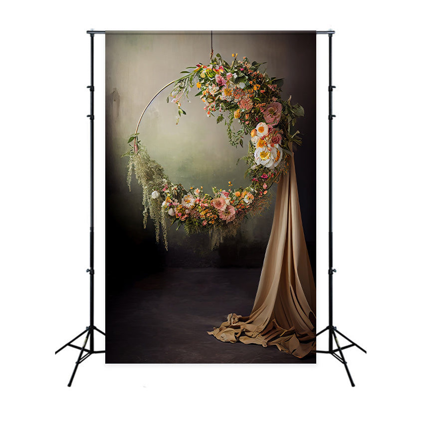 Mutterschafts-Hintergrundkulissen Verzauberter Vintage Blumen Reifenkulisse GTY2-8