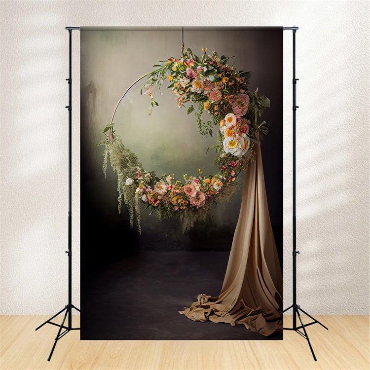 Mutterschafts-Hintergrundkulissen Verzauberter Vintage Blumen Reifenkulisse GTY2-8