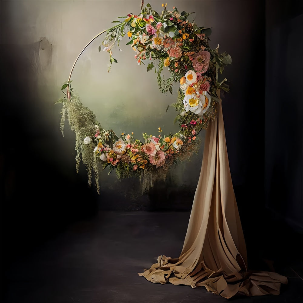 Mutterschafts-Hintergrundkulissen Verzauberter Vintage Blumen Reifenkulisse GTY2-8
