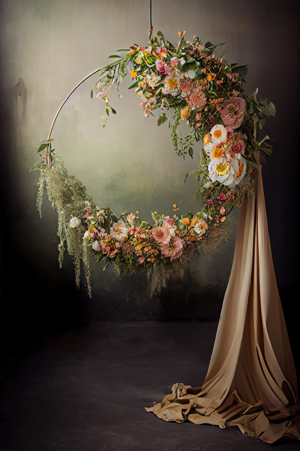 Mutterschafts-Hintergrundkulissen Verzauberter Vintage Blumen Reifenkulisse GTY2-8