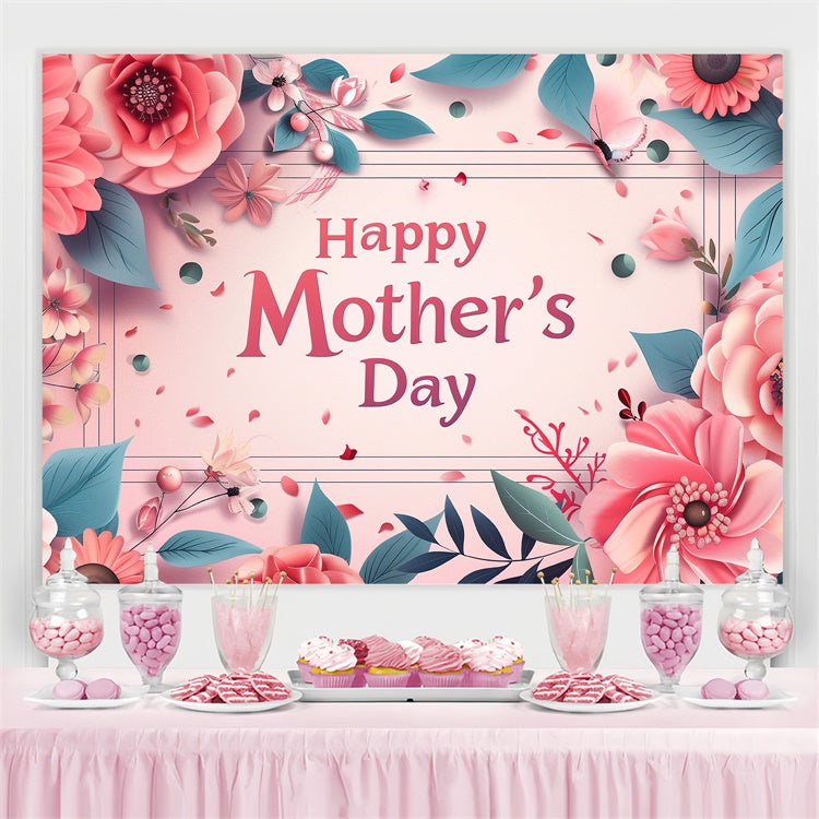 Fotohintergrund für den Muttertag Blumenrahmen im Vintage-Stil GTY3-142