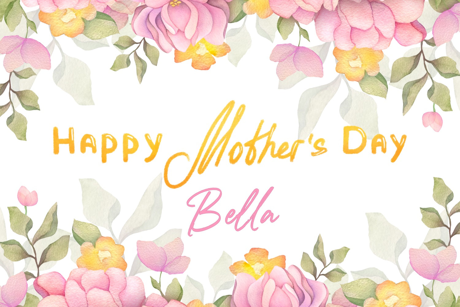 Muttertagskulissen Romantische Pastellblüte Aquarell Individuelle Kulisse GTY3-144